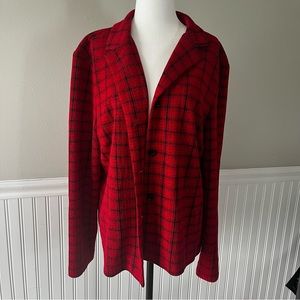 Vintage Red and Black blazer style jacket